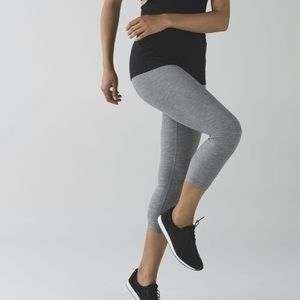 Lululemon Wunder Under Crop III in Heathered Slate